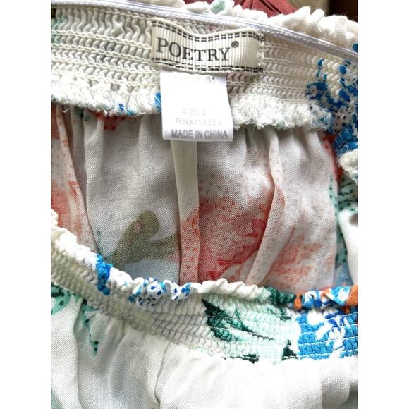 Poetry Stretch Top Floral Blouse-Small - Picture 2 of 4